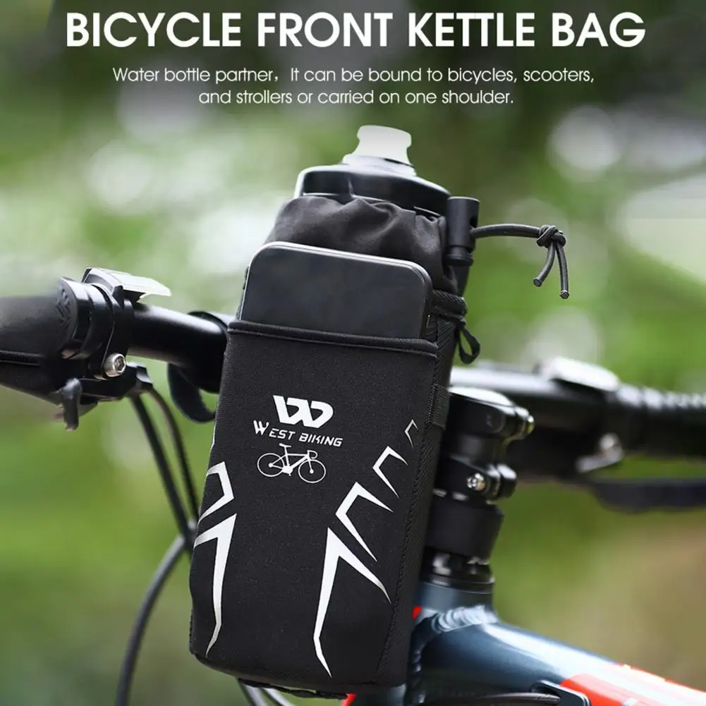 

Large Capacity Three Layers Fabric Fastener Tape Fixed Bike Bottle Bag for Cycling