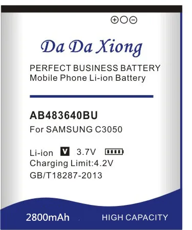 Аккумулятор AB483640BU 2800 мАч высокого качества для Samsung J600 J608 C3050C S7350C F619 C3050 E740 E748 F110 F118