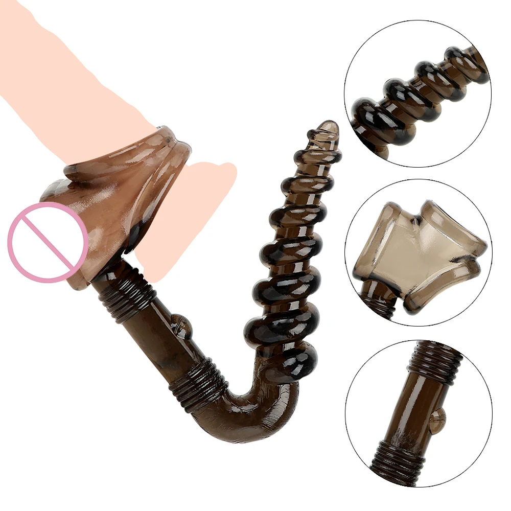 Анальная пробка OLO силиконовая кольцо на член для массажа простаты стимулятор