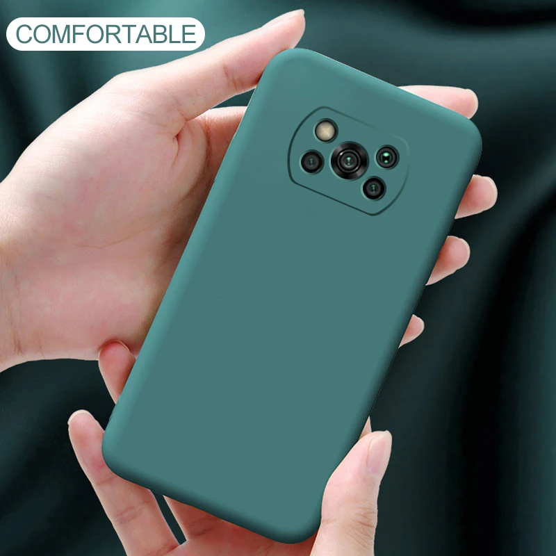 poco x3 pro x 3 nfc case new full cover liquid silicone soft protective back covers cases for xiaomi poco x3 pro pocox3 x 3 nfc free global shipping
