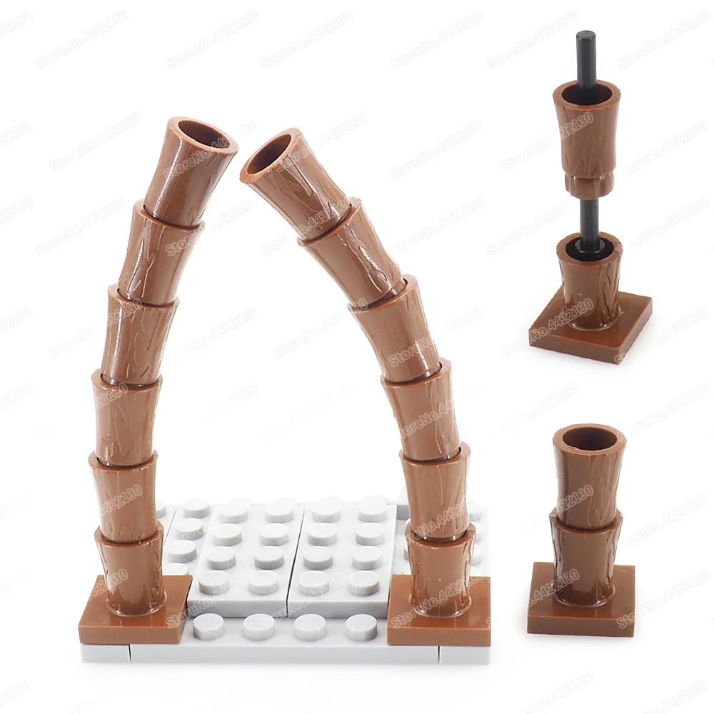 Модели деревьев ствол пальмы детали конструктора МОК вид на улицу сборные