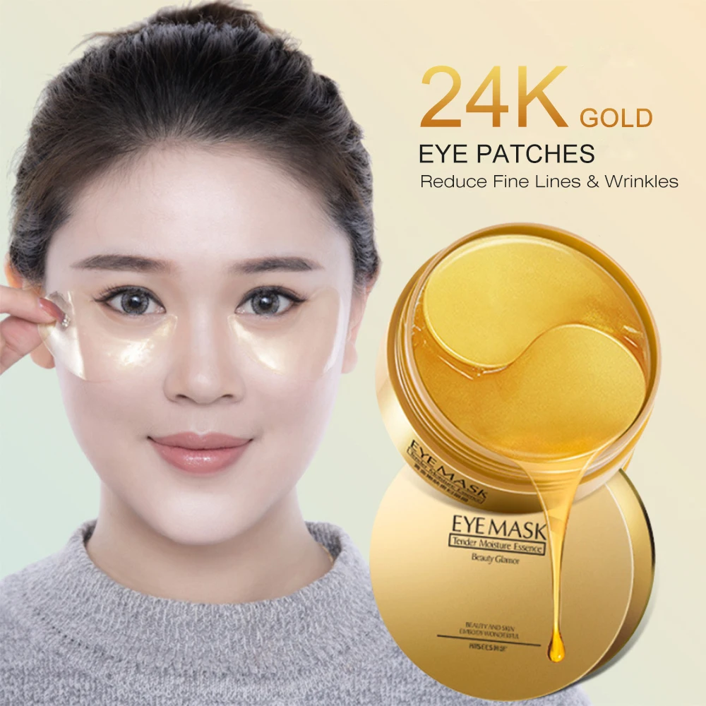 60Pcs Collagen Hyaluronic Acid Repair Eye Patches Remove Dark Circles Moisturizing Mask Crystal Gel Skin Care | Красота и здоровье