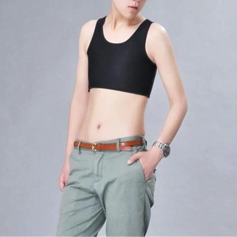 

Flat Breast Binder Les Corset Tomboy Lesbian Underwear Women Seamless Summer Short Vest Plus Size Tank Top Shaper Bustier A50