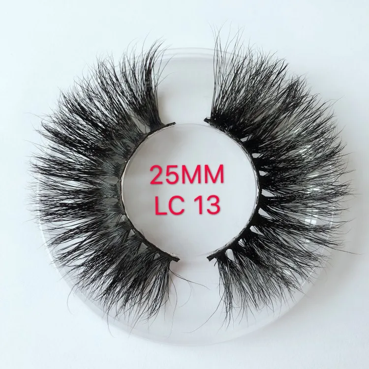 25mm LC13 10 пар длина 25 мм норковые ресницы Экстра длинные 3 норковые ресницы большие драматические перекрещивающиеся пряди ресницы натуральные ресницы расширение - Цвет: 25mm LC13