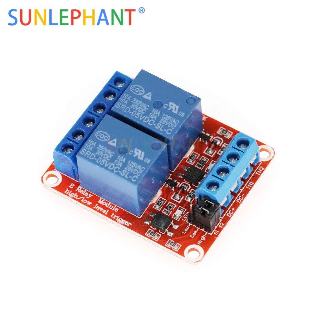 2-канальный релейный модуль с изоляцией оптрона 2-стороннее реле 5 В 12 24 поддержка