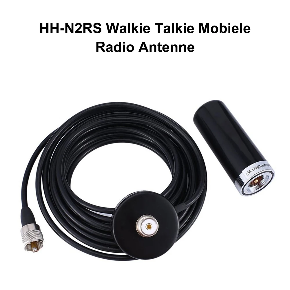 HH-N2RS Mini Dual-Band Antenna Magnetic Mount PL-259 UHF/VHF Set for Car Mobile Radio
