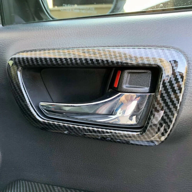 

Car Door Inner Built Handle Bowl Cup Cover Trim Insert Cover Stick Frame Lamp for Toyota Tacoma 2016-2020