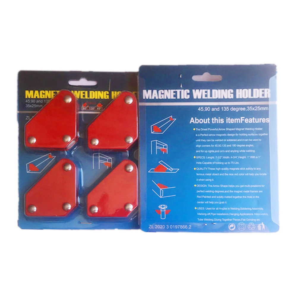 

4PCS/Set Magnetic Welding Holders Angle Soldering Arrow Positioner Fixture Ferrite Auxiliary Locator Tools