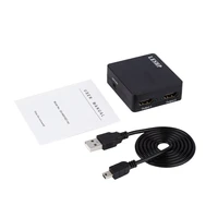 1x2 powered 1080p v1 4 certified hdmi compatible splitter with full ultra 4k2k and 3d resolutions 1 source onto 2 displays