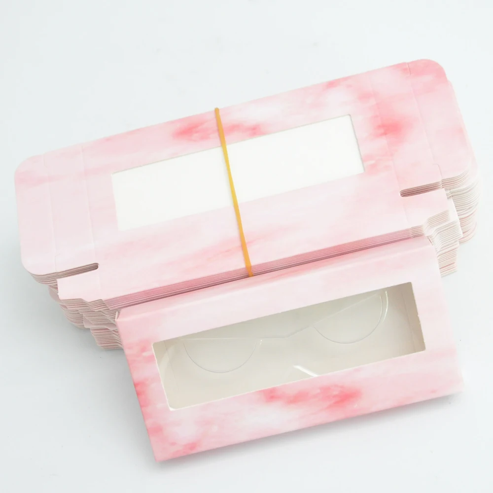 

Wholesale Eyelash Packaging Box Lash Boxes Package Custom Paper Box Pink 25mm False Eyelashes Makeup Storage Case bulk Vendors