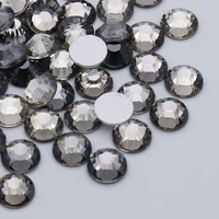 top quality glue rhinestones transparent gray non hot fix crystal glass material nail diamond used for clothing shoes bags
