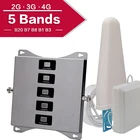 Усилитель сигнала gsm 2g 3g 4g, ретранслятор для связи с мобильными телефонами, усилитель Интернета LTE 800 900 1800 2100 5 полос