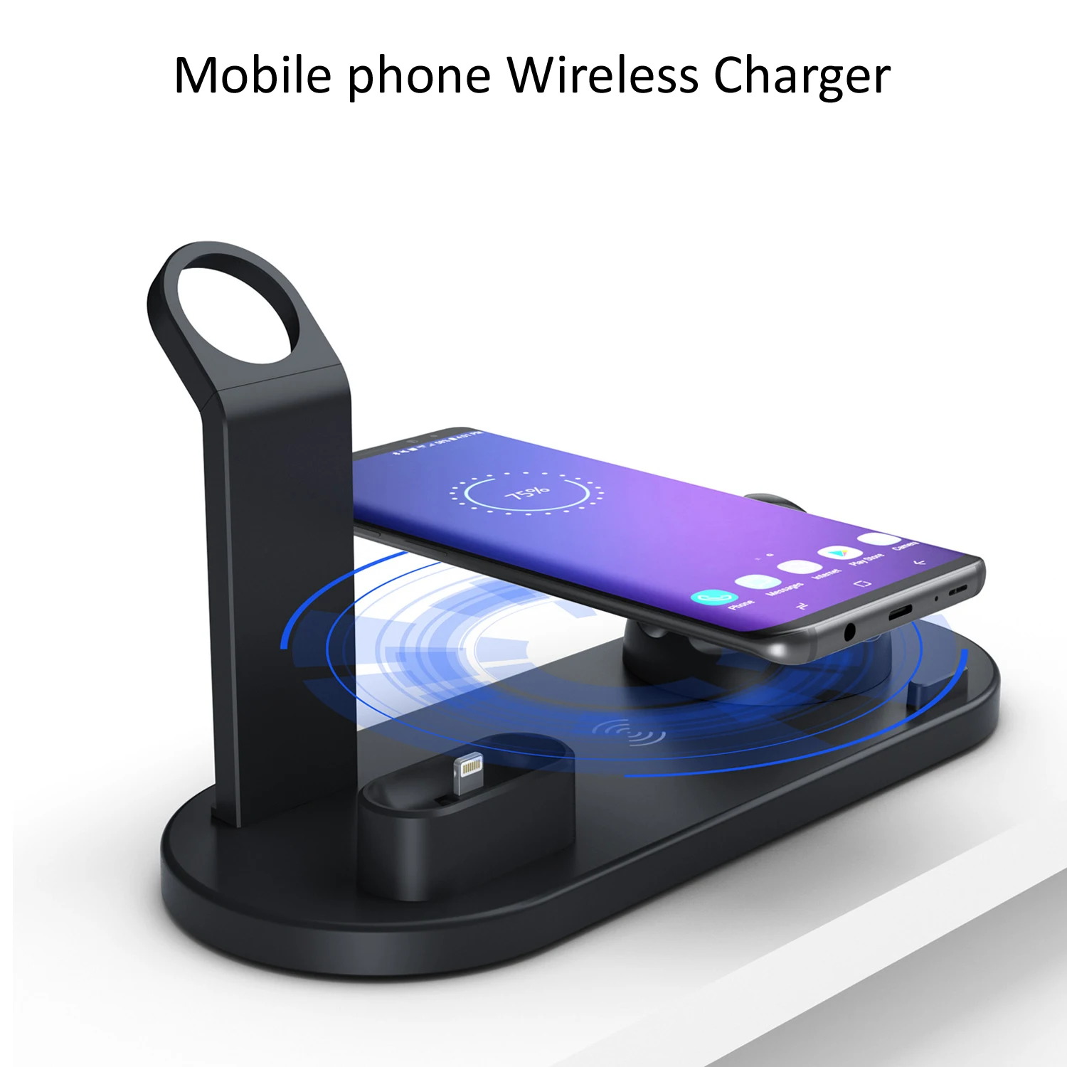 Bluetooth Headset Charger 4 In 1 Upgrade Wireless Phone Charging Base Watch Multi-function Bracket | Электроника