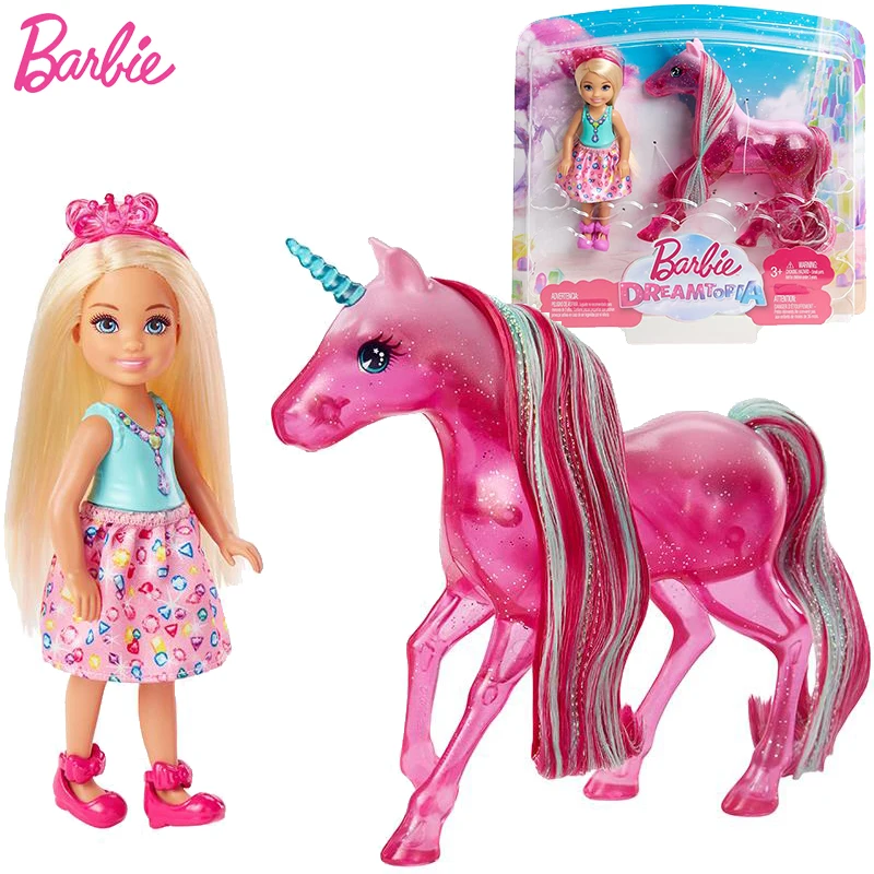 

Original Barbie Dreamtopia Doll Chelsea Set Toys for Girls Children Gift Bonecas Beautiful Princess Toys Makeup Accessories Gift