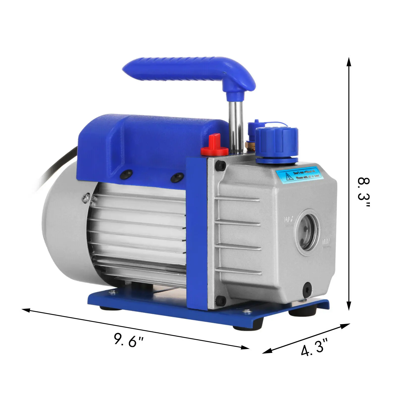 VEVOR 3CFM 1/4HP вакуумный насос для охлаждения переменного тока + манометр коллектора