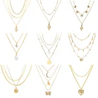 YWZIXLN 2021 многослойное Трендовое элегантное ювелирное изделие ожерелье с подвеской в виде змеи бабочки женское модное ожерелье оптом N0231