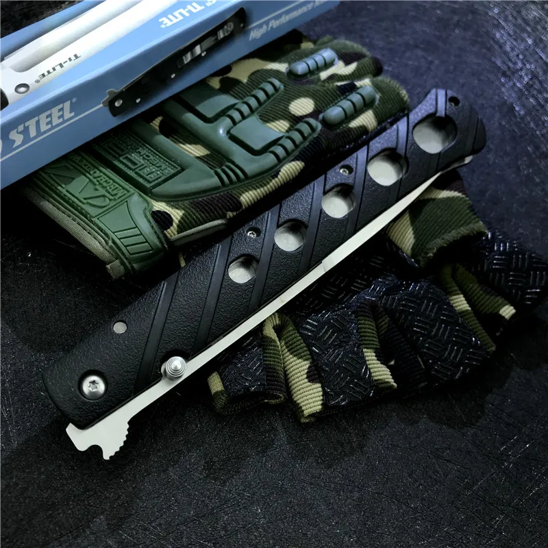 

Cold Steel 26SXP Ti Li te XL 6 Folding Knife Stiletto Sword Satin Plain Blade Black ZyEx Handle Outdoors Camping Tactical Knives