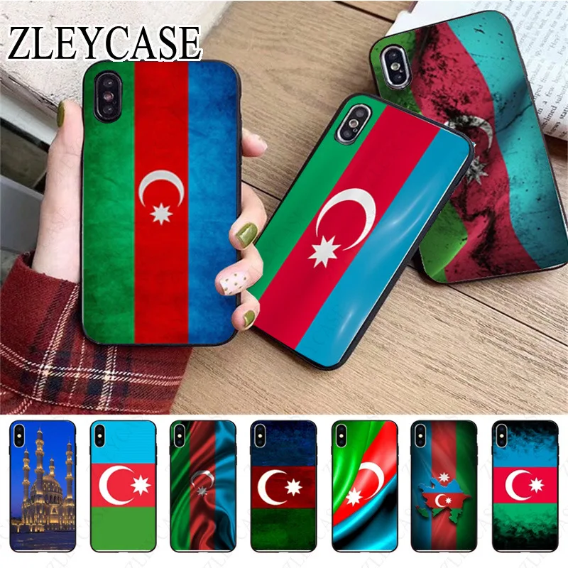 Чехол с флагом azerjan buta черный мягкий чехол для телефона iphone x xs 12pro max 5s 6S plus 7 8plus xr