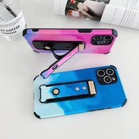 stand case for iphone 13 pro max shockproof cover with holder for iphone 12 phone caseink painting back cover protector