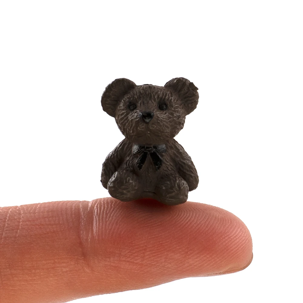 

1Pcs 1/12 Dollhouse Miniature Accessories Mini Resin Bear Simulation Miniature Animal Toy Furniture for Doll Home Decoration