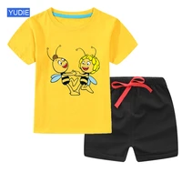 baby honeybee sets summer baby boys girls clothes infant cotton boys tops t shirtpants outfits kids clothes set children cloth