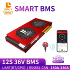 Daly 18650 smart BMS 12S 36V 150A 200A 250A Bluetooth 485 для USB-устройства CAN NTC UART программное обеспечение, литий-ионная батарея, защитная плата BMS