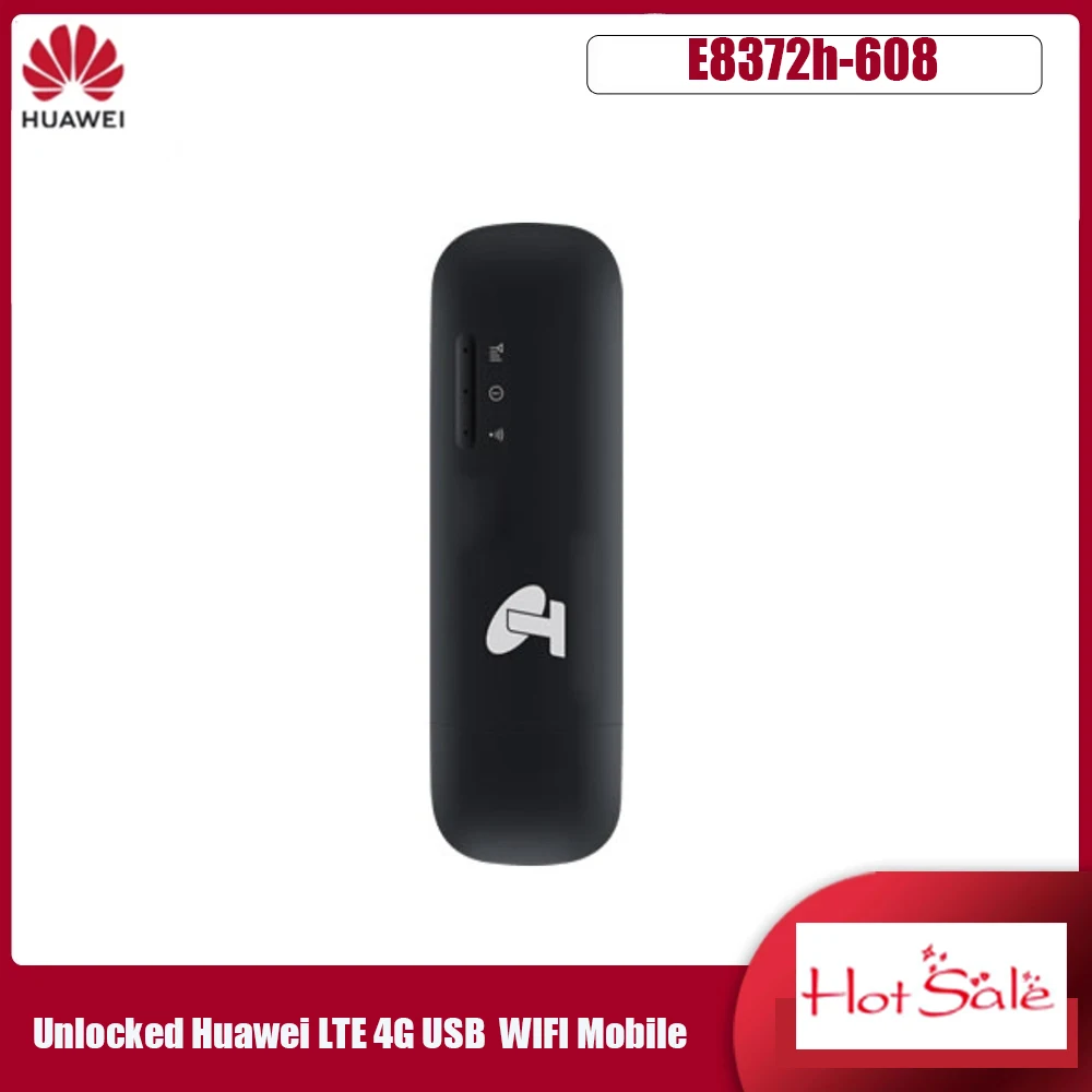 Unlocked Huawei E8372h-608D Wingle LTE Universal 4G USB MODEM WIFI Mobile Support 10 Wifi Users