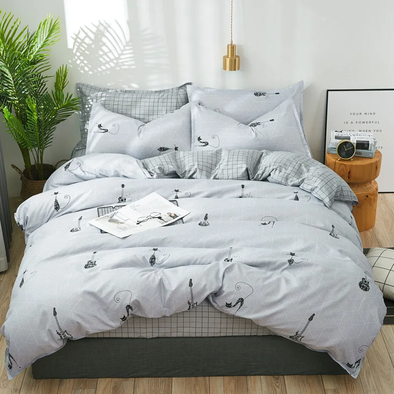 

3/4pcs Leopard Printed Bedding Set Comforter Cover Flat Sheet Pillowcases Set AB Side Duvet Cover Set Bed Linens Home Textile