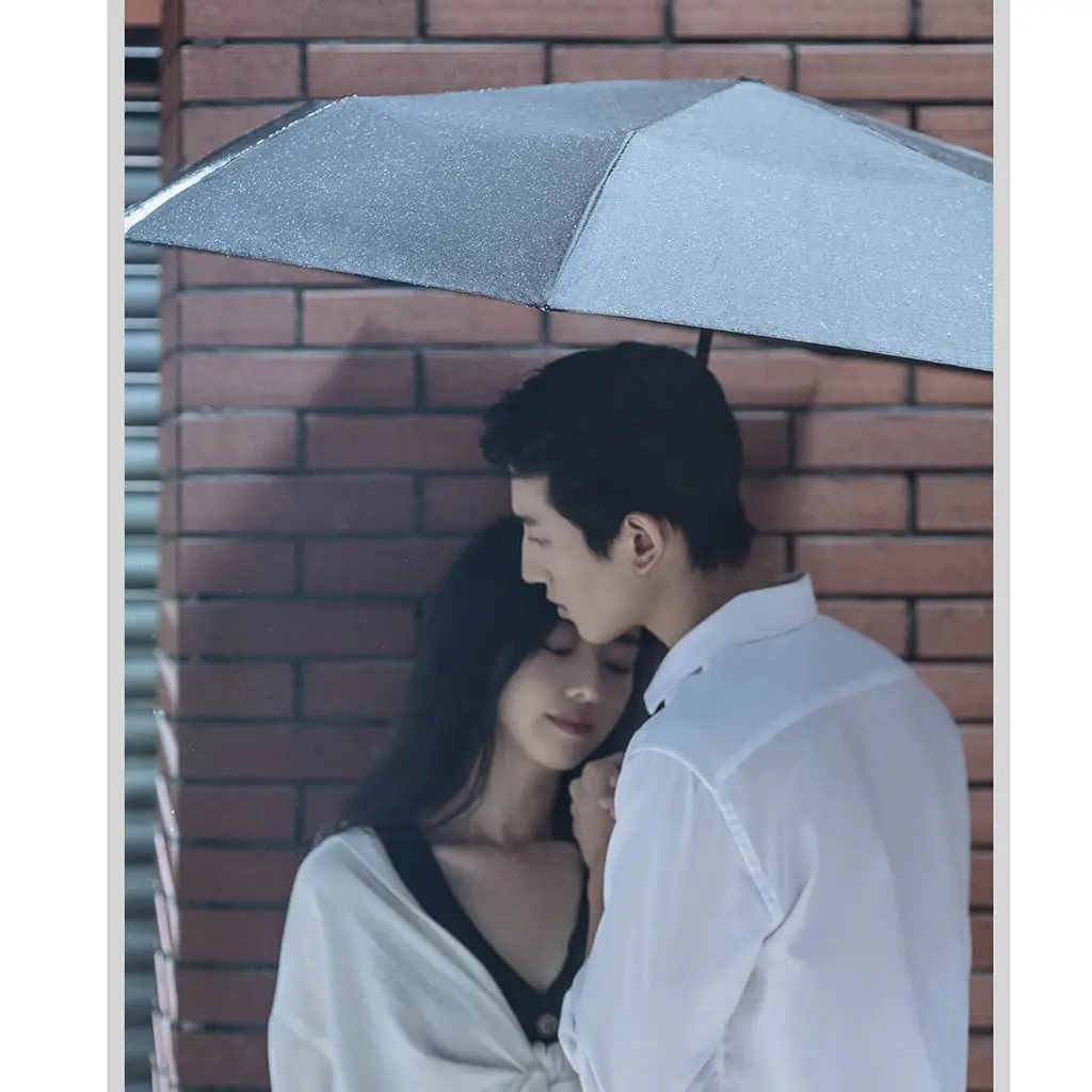 

Large Umbrella Large Rain Windproof UPF40+ Sun Protection Three-folding Umbrellas Travel