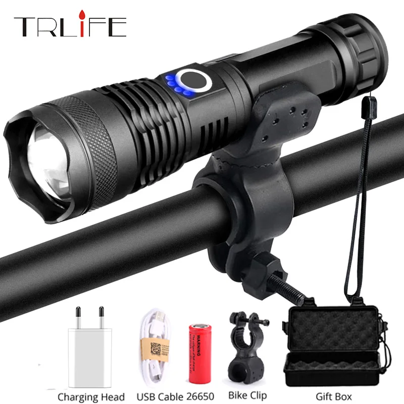 Портативный тактический светодиодный светильник вспышка велосипедный