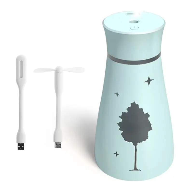 

Maple Leaf Air Humidifier USB Purifier with LED Night Light Fan Ultrasonic Essential Oil Diffuser for Car Office Home