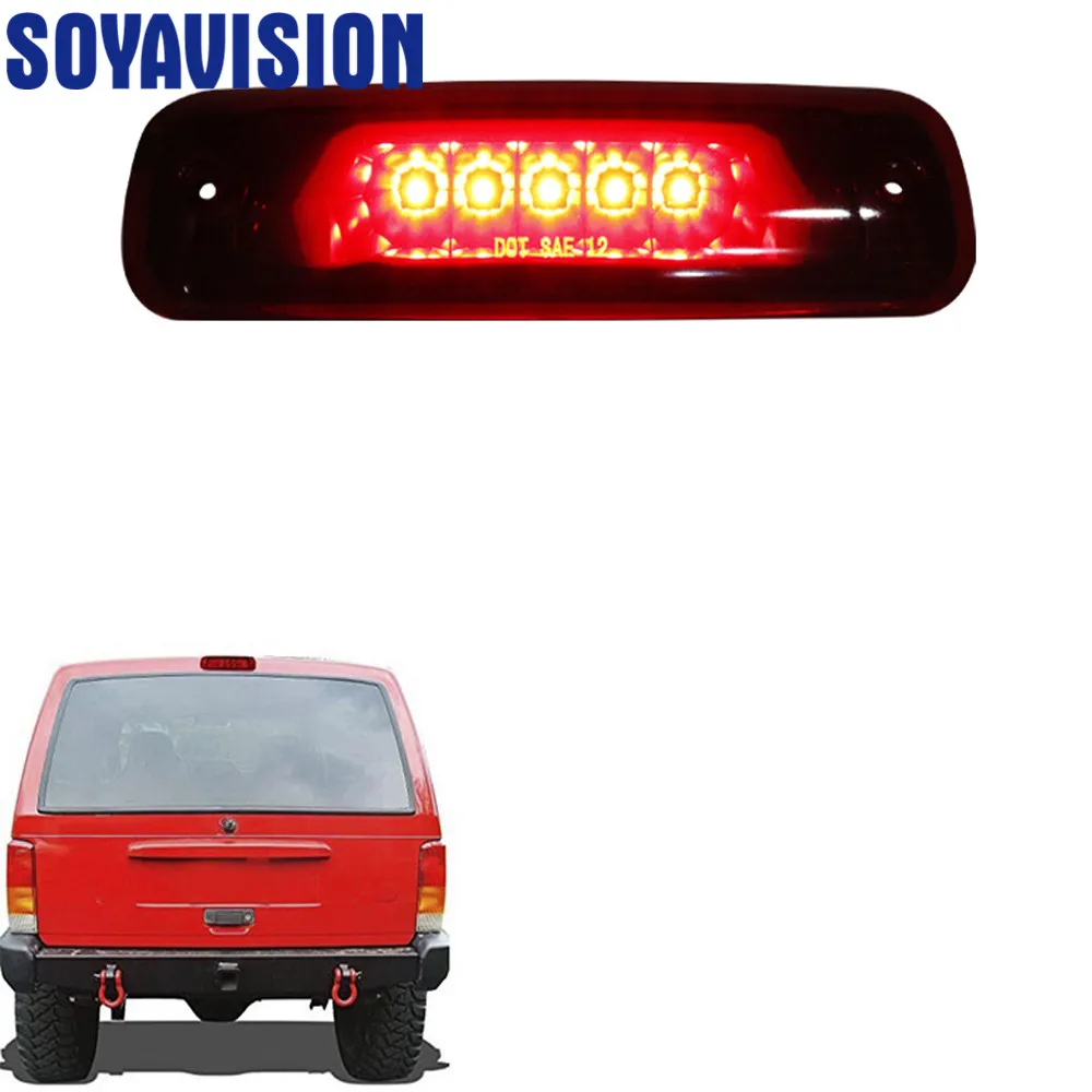 Черный/красный светодиодный Автомобильный задний третий тормозной светильник s