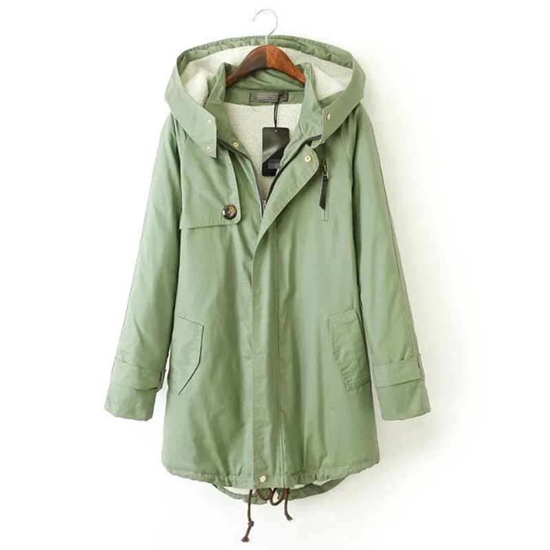 

Jvzkass cotton women's large size version long section of the cashmere casual winter wear plus velvet thick cotton jacket Z325