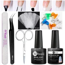 Mtssii Стекловолоконный набор для наращивания ногтей Fibernails акриловые наконечники маникюрный салонный инструмент кривизны зажимы шелковые шарфы набор для дизайна ногтей