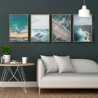 sea beach seabird aerial view landscape canvas painting wall art nordic modern posters and prints wall pictures
