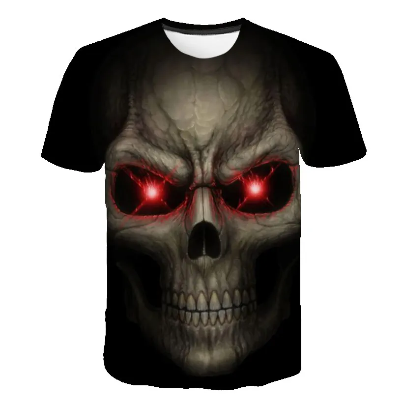 

4t-14t Baby Clothes 3D Printing Pirate Skull T-shirt Boys And Girls Casual Urban Fashion Children T-shirt Youth Comfort Top