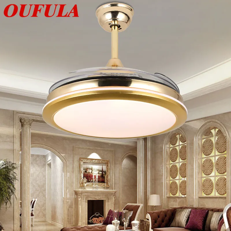 

86LIGHT Modern Ceiling Fan Lights Invisible Fan Blade Remote Control For Dining room Bedroom Restaurant Fashional
