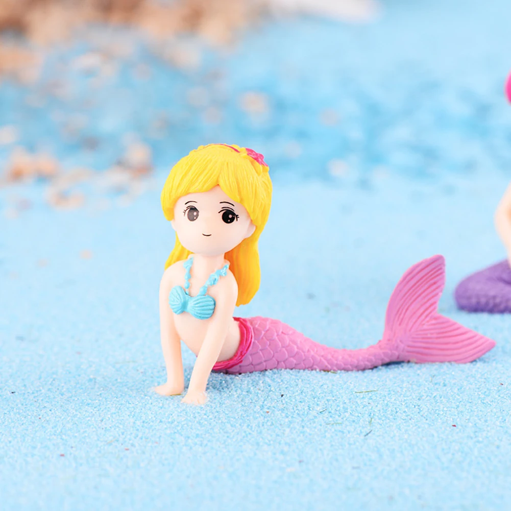 Милая Миниатюрная модель русалки украшение для торта Мультяшные Аниме фигурки