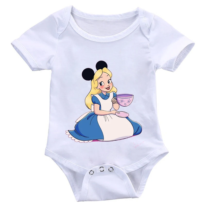 

DERMSPE New Fashion Newborn Baby Cartoon Print Toddler Jumpsuit Boys Girls Soft Romper Breathable Short Sleeve One-Piece Suits