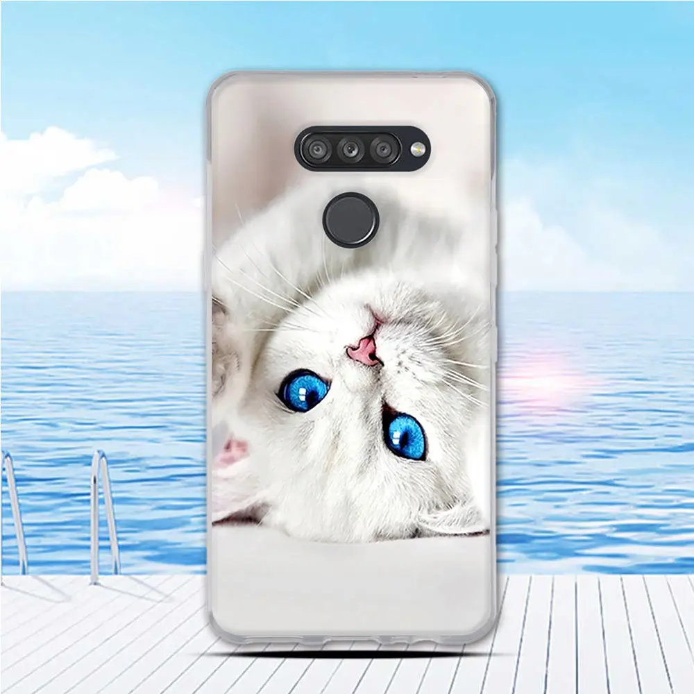 Силиконовый чехол для LG K50S K 50 S с мультяшным котом мягкая задняя крышка из ТПУ