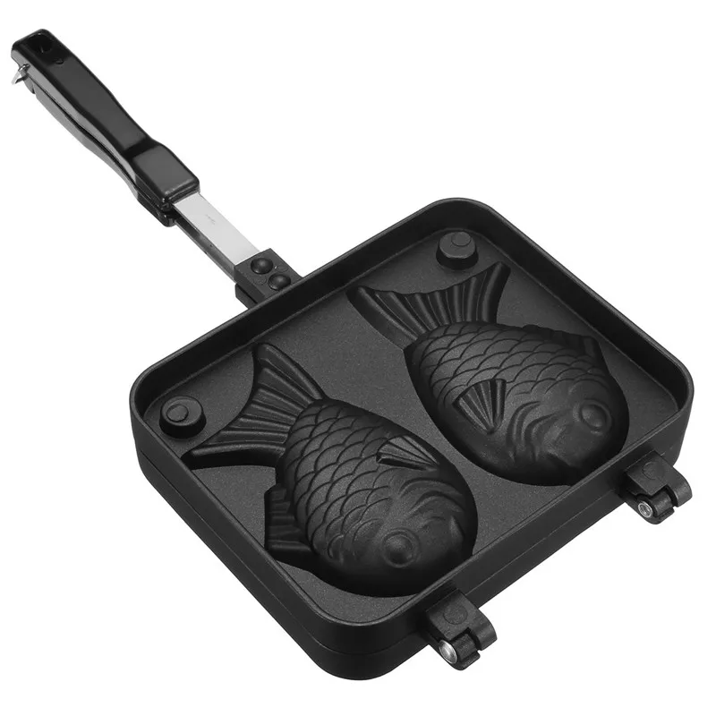 Домашний японский антипригарным Taiyaki вафельный Пан в форме рыбы сковородка для