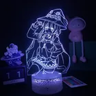 Короткая футболка с героями из японского аниме Kono Subarashii Sekai ni Shukufuku o светодиодный ночной Светильник Megumin лампа для Украшения в спальню, подарок на день рождения, Прямая поставка