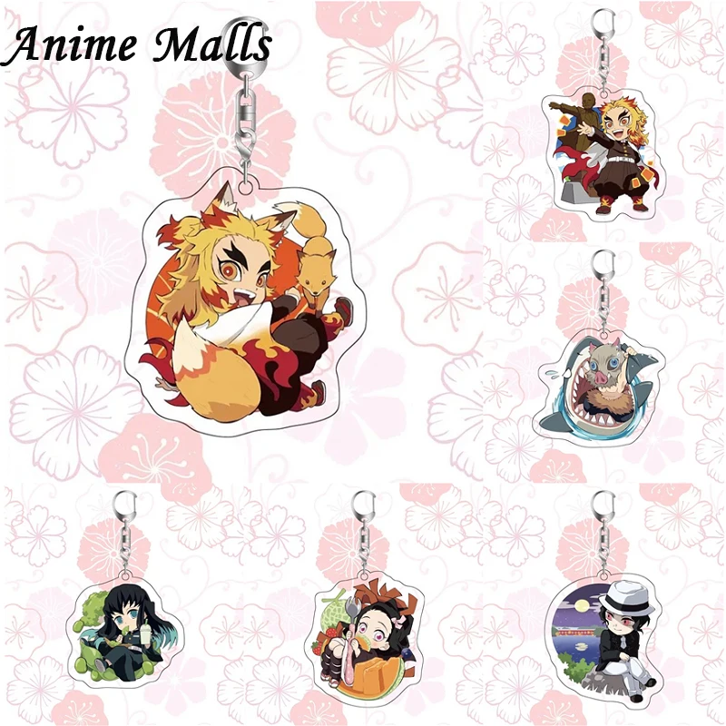 Брелок для ключей Kamado Nezuko акриловый милый реквизит косплея аниме истребитель