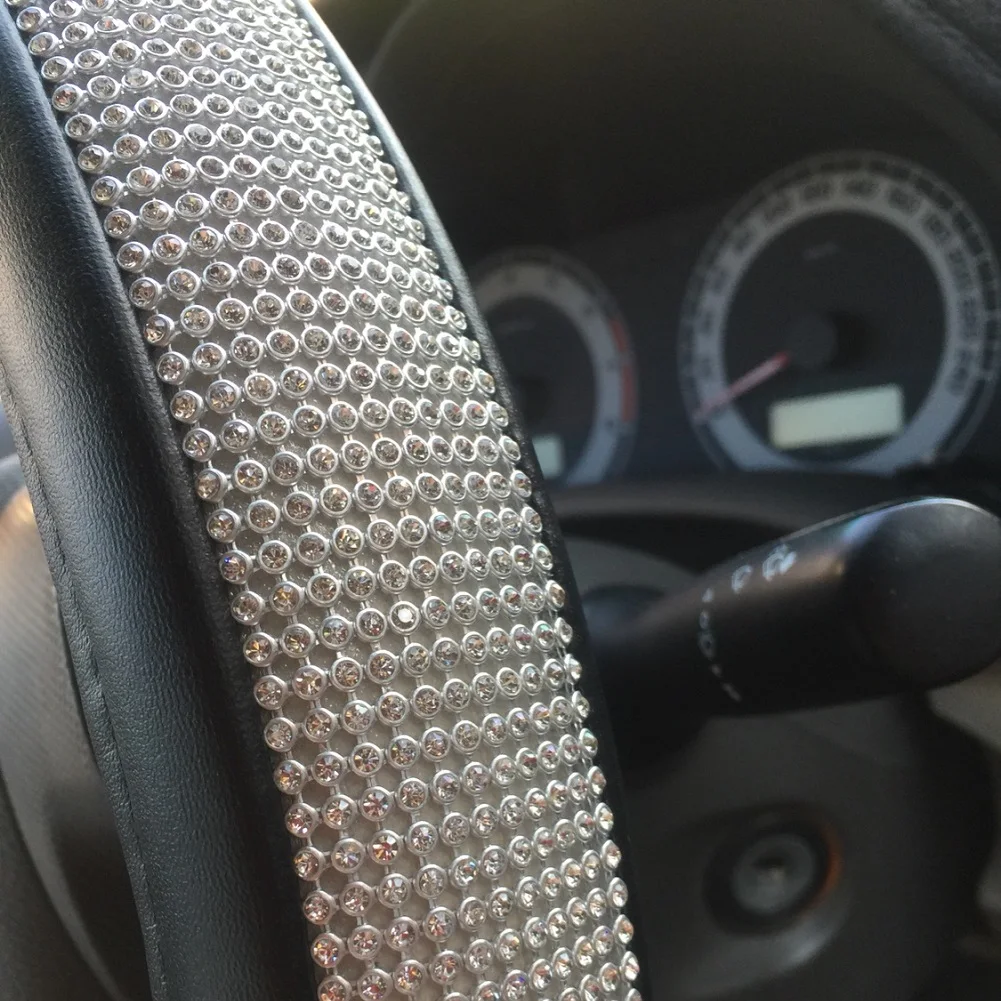 Блестящий женский Противоскользящий чехол с серебряными кристаллами для Buick