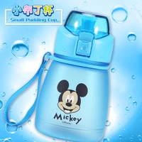 disney marvel water bottle school water jug childrens cute water cup ice bottle portable child drinking cup straw bottle