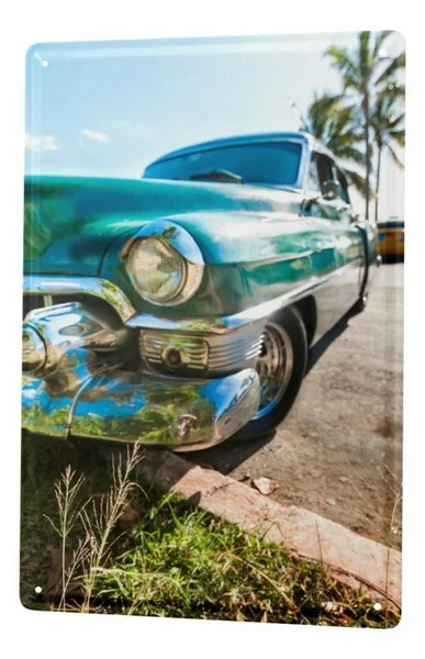 

Жестяной знак винтажный автомобиль синий классический автомобиль