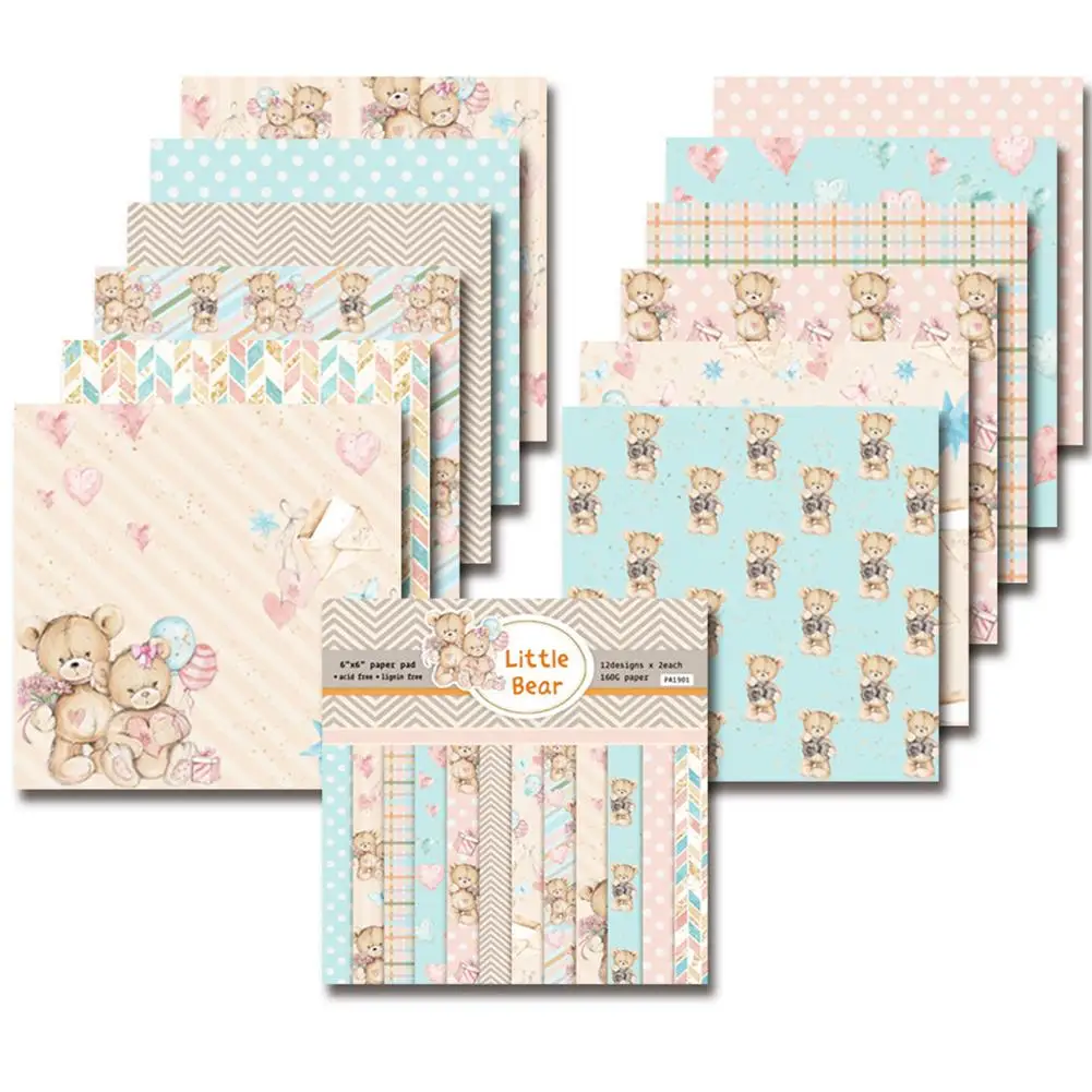 24 шт./компл. альбом для скрапбукинга бумажный бумажная карточка создания фона