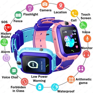 2021 childrens smart watch kids gps sos phone watch smartwatch boys girls with sim card photo waterproof for ios android xiaomi free global shipping