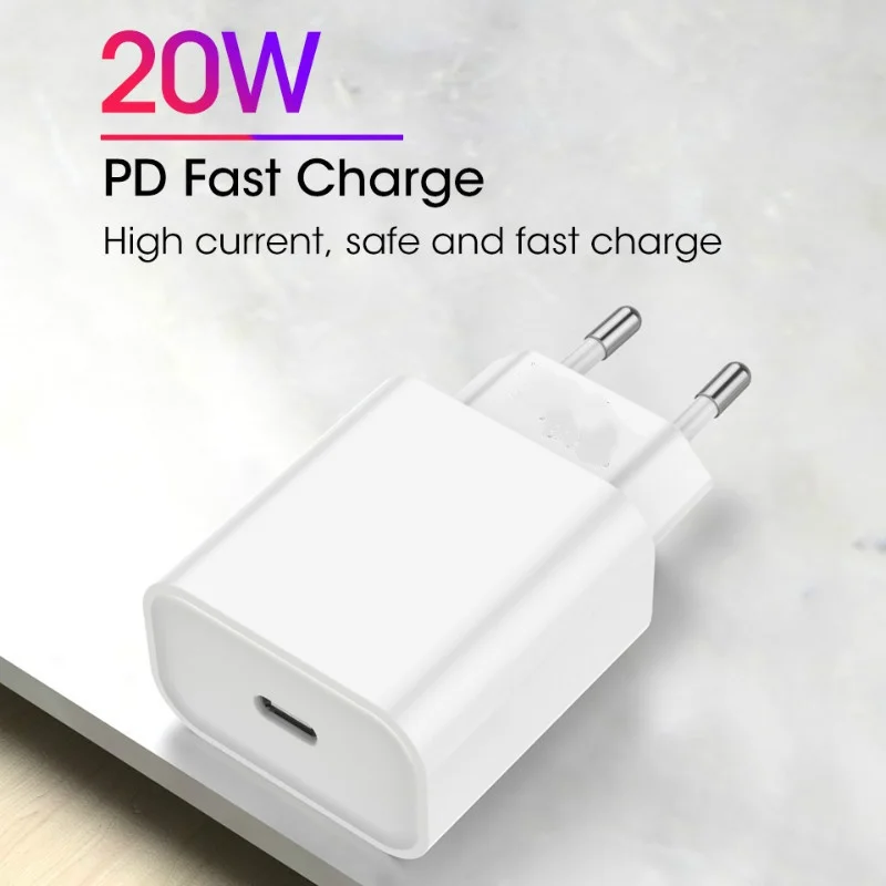 Оригинальное зарядное устройство PD Usb C 20 Вт для iphone 13 12 Pro Max mini AirPods iPad быстрое Type