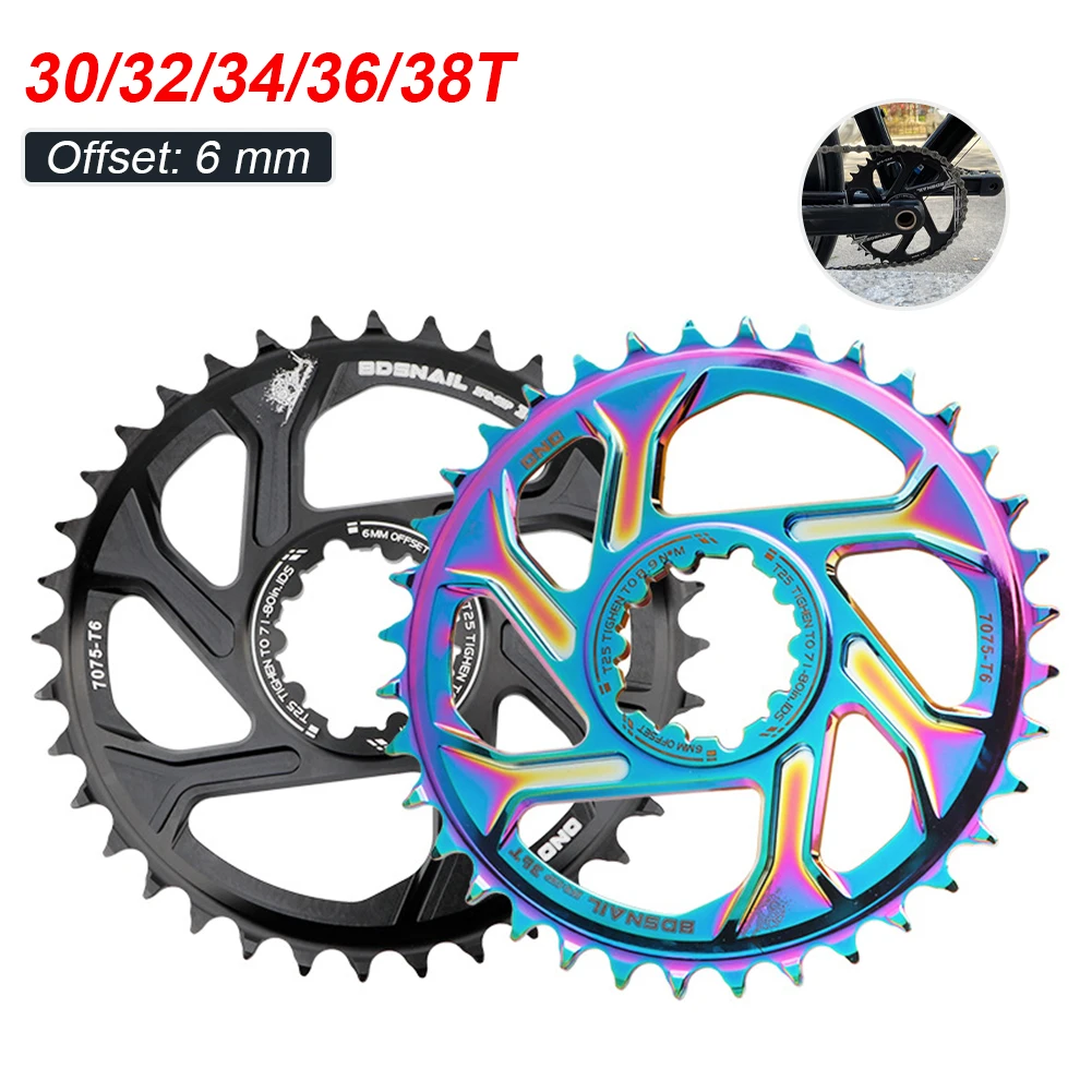 Bike Chainring Direct Mount Single Speed 6mm Offset 30T 32T 34T 36T 38T Bicycle Chain Ring for Sram 11/12S NX XX XO GX GXP11 Hot |